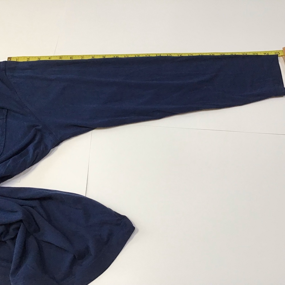 Tommy Bahama Shirt Mens Sz XL Navy Solid Polo Long Sleeve Pima Cotton Blend - Picture 6 of 16